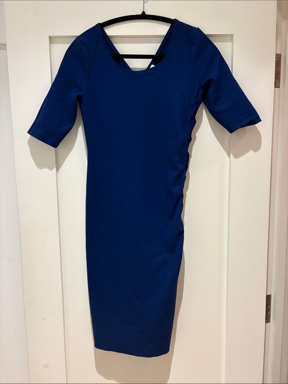 Armani Collezioni Cobalt Blue Midi Sheath Dress